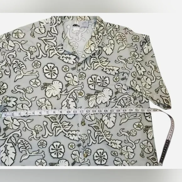 Vintage Button Down Shirt Mens Large White Hawaiian No Fear Made In USA Rare - Picture 6 of 7